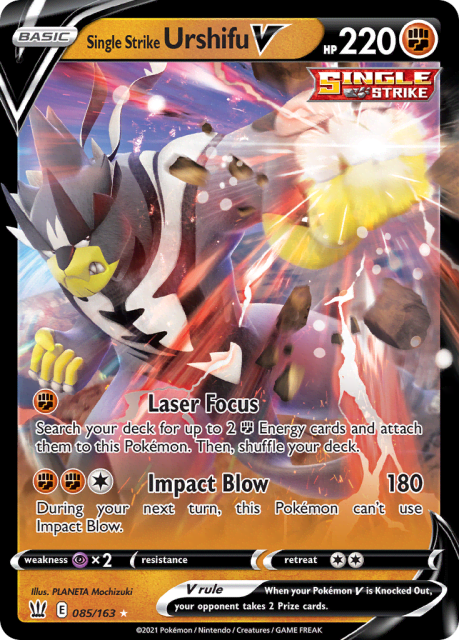 Single Strike Urshifu V (Play Pokemon Stamp Holofoil) (85) — Battle Styles