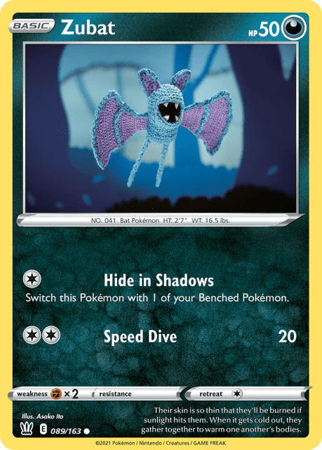 Zubat (Reverse Holofoil) (89) — Battle Styles