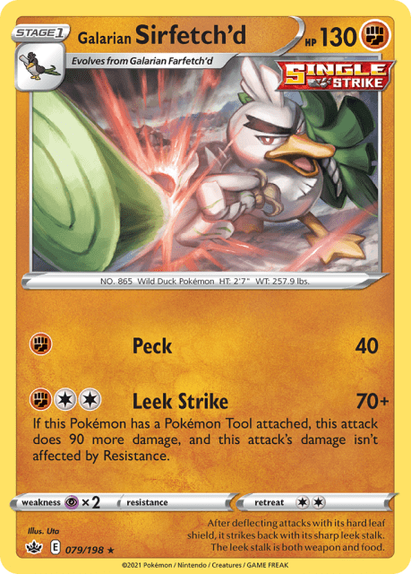 Galarian Sirfetch'd (Reverse Holofoil) (79) — Chilling Reign