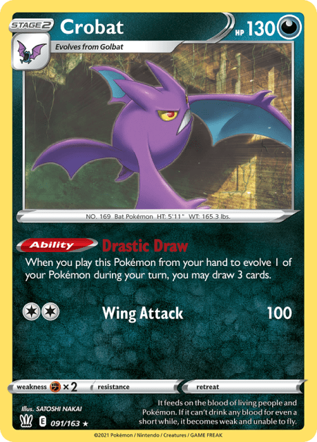 Crobat (Play Pokemon Stamp Holofoil) (91) — Battle Styles