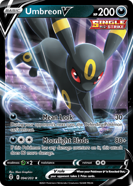 Umbreon V (Holofoil) (94) — Evolving Skies