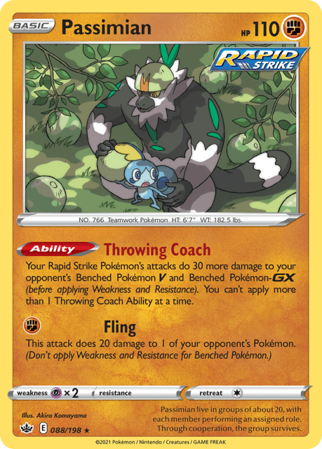 Passimian (Play Pokemon Stamp) (88) — Chilling Reign