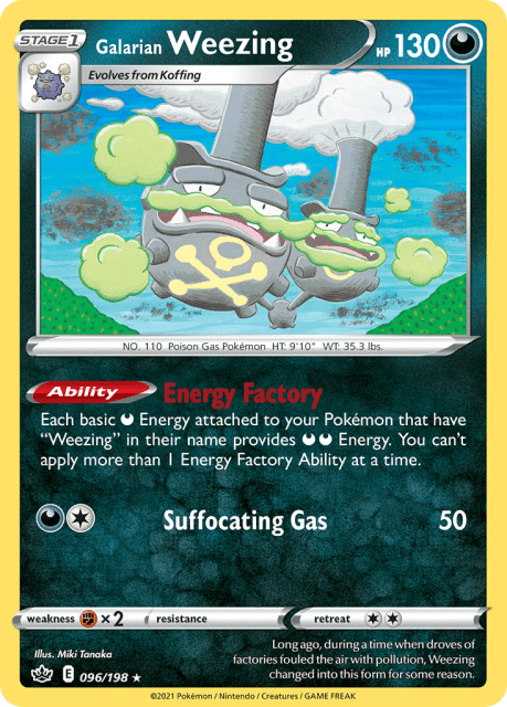 Galarian Weezing (Reverse Holofoil) (96) — Chilling Reign