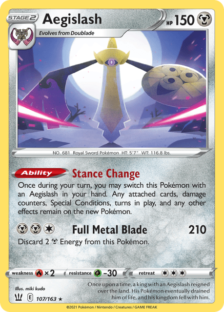 Aegislash (Reverse Holofoil) (107) — Battle Styles