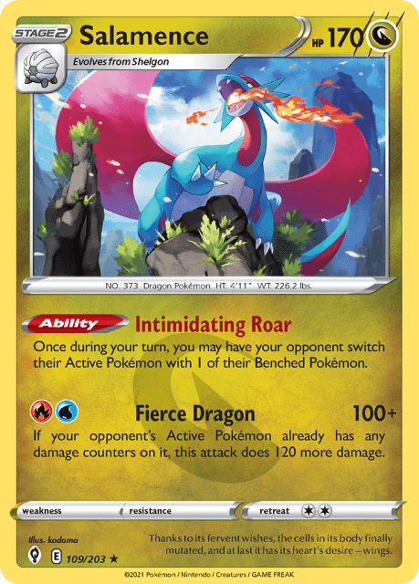 Salamence (Holofoil) (109) — Evolving Skies
