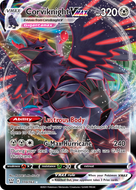 Corviknight VMAX (Play Pokemon Stamp Holofoil) (110) — Battle Styles