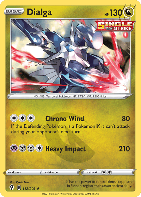 Dialga (Reverse Holofoil) (112) — Evolving Skies