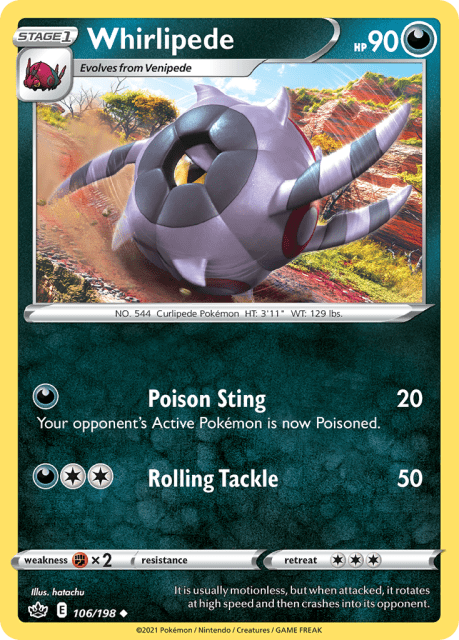 Whirlipede (Reverse Holofoil) (106) — Chilling Reign