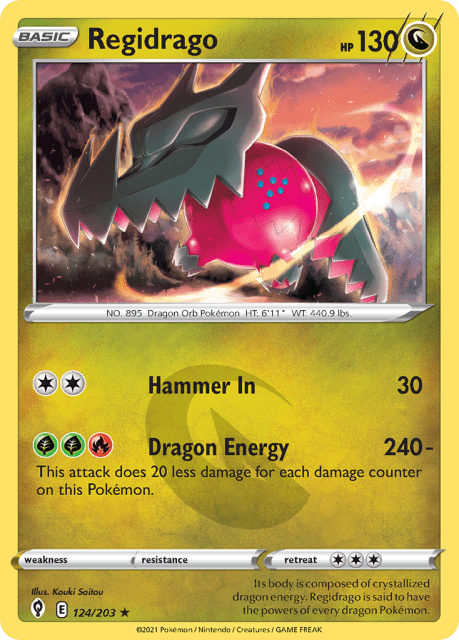Regidrago (Reverse Holofoil) (124) — Evolving Skies