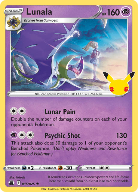 Lunala (Holofoil) (15) — Celebrations