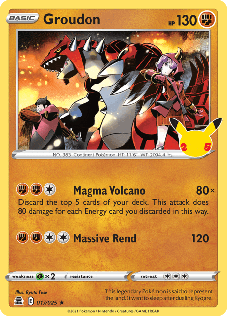 Groudon (Holofoil) (17) — Celebrations