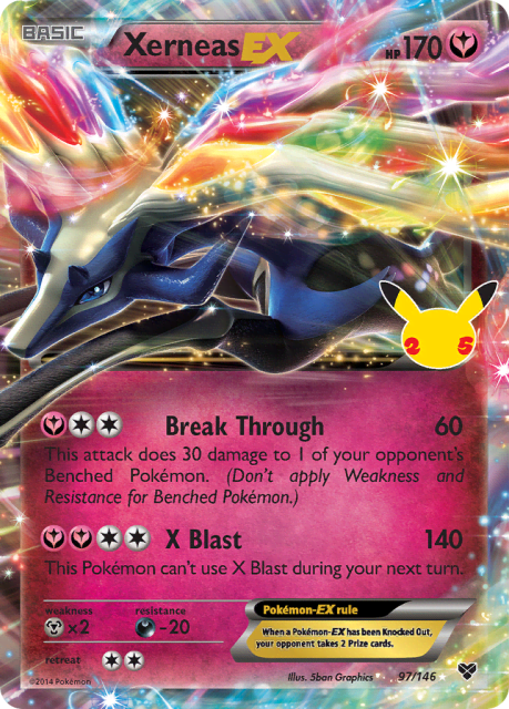 Xerneas-EX (Holofoil) (97) — Celebrations: Classic Collection
