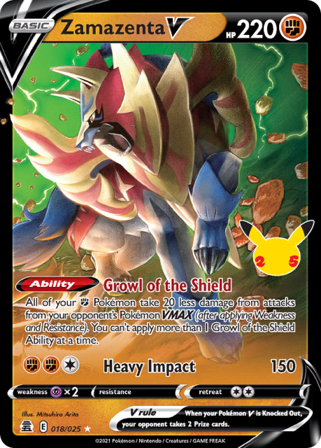 Zamazenta V (Holofoil) (18) — Celebrations