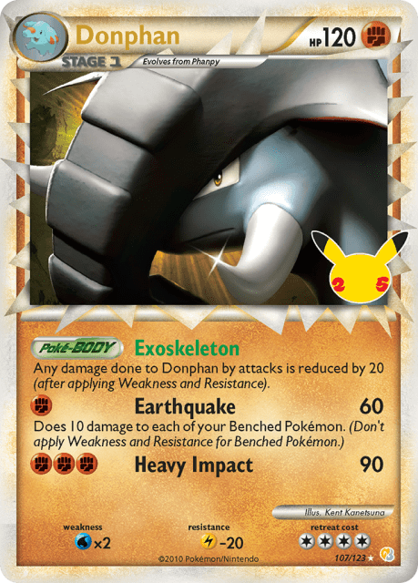 Donphan (Holofoil) (107) — Celebrations: Classic Collection