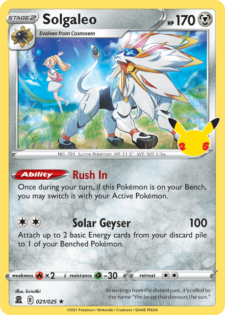 Solgaleo (Holofoil) (21) — Celebrations