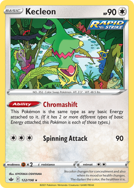 Kecleon (Reverse Holofoil) (122) — Chilling Reign