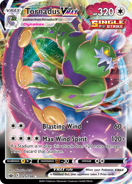Tornadus VMAX (Holofoil) (125) — Chilling Reign