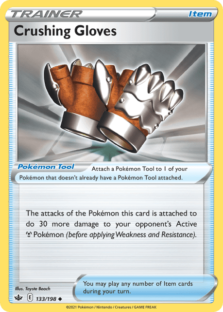 Crushing Gloves (Reverse Holofoil) (133) — Chilling Reign