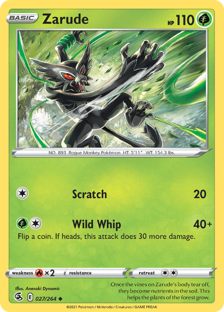 Zarude (Reverse Holofoil) (27) — Fusion Strike
