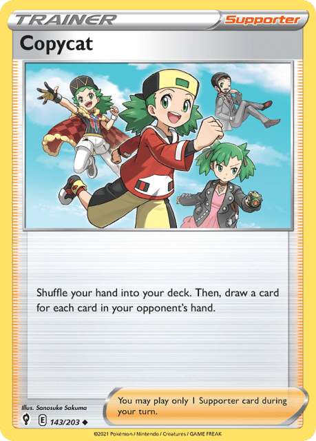 Copycat (Play Pokemon Stamp Holofoil) (143) — Evolving Skies
