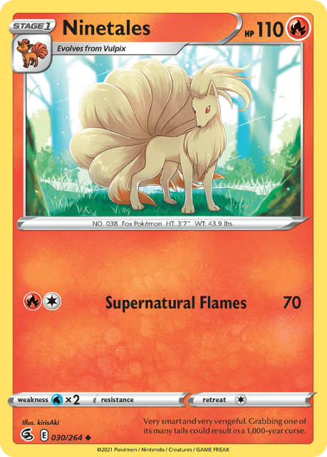Ninetales (Cinderace Stamp7) (30) — Fusion Strike