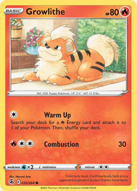 Growlithe (Reverse Holofoil) (32) — Fusion Strike