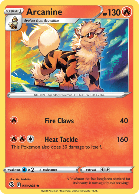 Arcanine (Reverse Holofoil) (33) — Fusion Strike