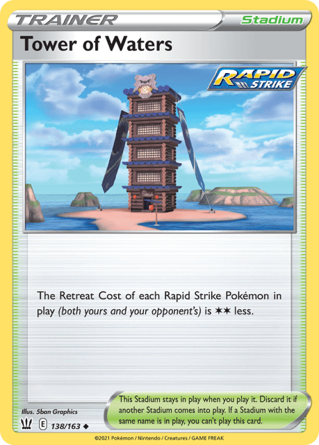 Tower of Waters (Reverse Holofoil) (138) — Battle Styles