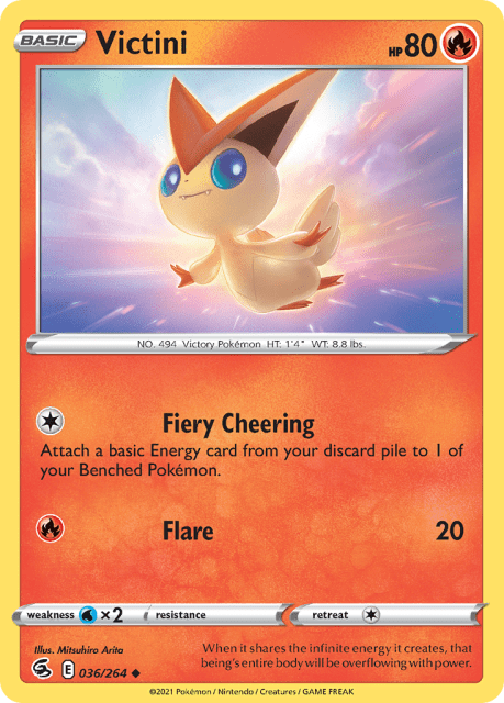 Victini (Reverse Holofoil) (36) — Fusion Strike