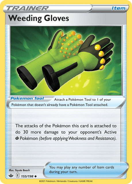 Weeding Gloves (Reverse Holofoil) (155) — Chilling Reign