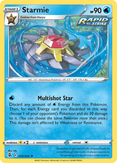 Starmie (Holofoil) (53) — Fusion Strike