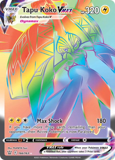 Tapu Koko VMAX (Holofoil) (166) — Battle Styles