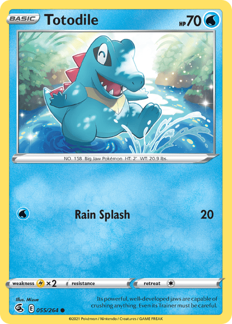 Totodile (Reverse Holofoil) (55) — Fusion Strike