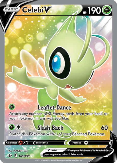 Celebi V (Holofoil) (160) — Chilling Reign