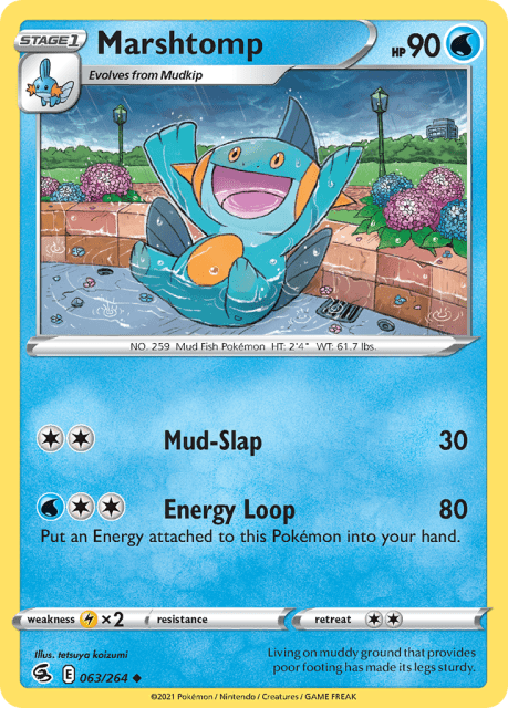 Marshtomp (Reverse Holofoil) (63) — Fusion Strike