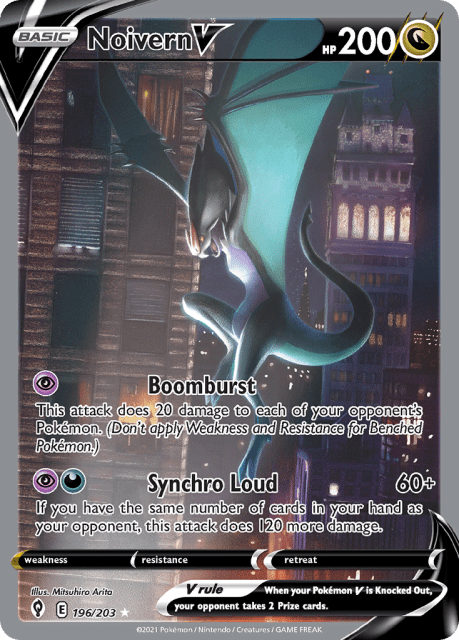 Noivern V (Holofoil) (196) — Evolving Skies