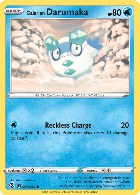 Galarian Darumaka (Reverse Holofoil) (71) — Fusion Strike
