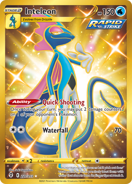 Inteleon (Holofoil) (227) — Evolving Skies