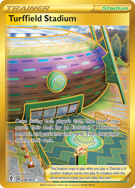 Turffield Stadium (Holofoil) (234) — Evolving Skies