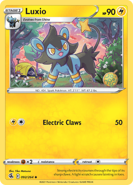 Luxio (Reverse Holofoil) (92) — Fusion Strike