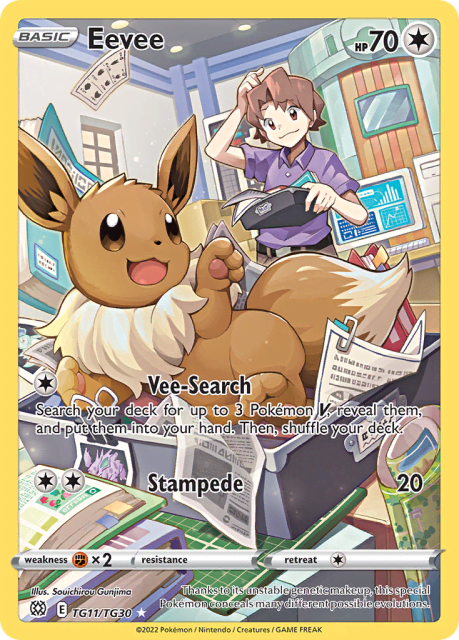 Eevee (Holofoil) (TG11) — Brilliant Stars Trainer Gallery