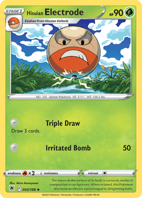 Hisuian Electrode (Reverse Holofoil) (3) — Astral Radiance