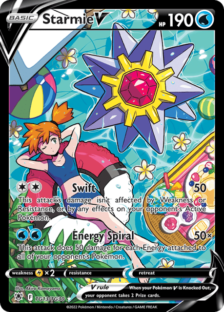Starmie V (Holofoil) (TG13) — Astral Radiance Trainer Gallery