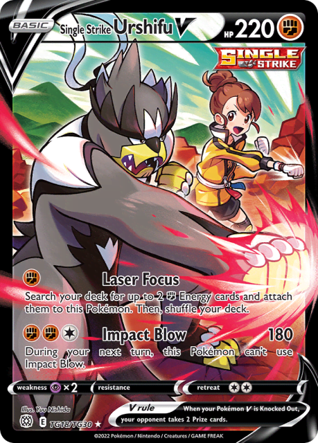Single Strike Urshifu V (Holofoil) (TG18) — Brilliant Stars Trainer Gallery