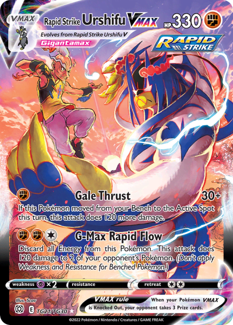 Rapid Strike Urshifu VMAX (Holofoil) (TG21) — Brilliant Stars Trainer Gallery