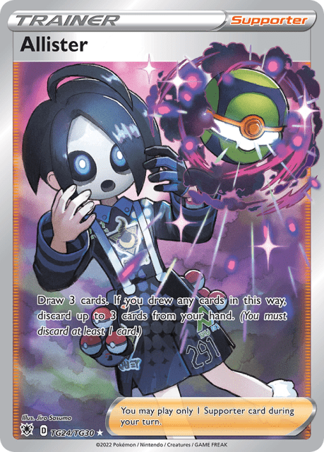 Allister (Holofoil) (TG24) — Astral Radiance Trainer Gallery