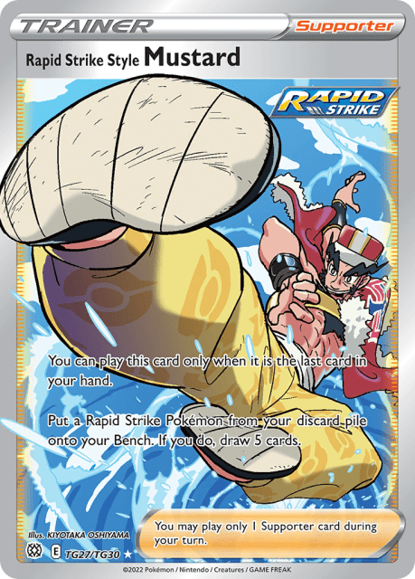 Rapid Strike Style Mustard (Holofoil) (TG27) — Brilliant Stars Trainer Gallery
