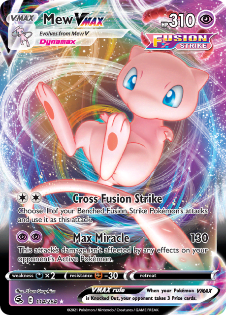 Mew VMAX (Holofoil) (114) — Fusion Strike