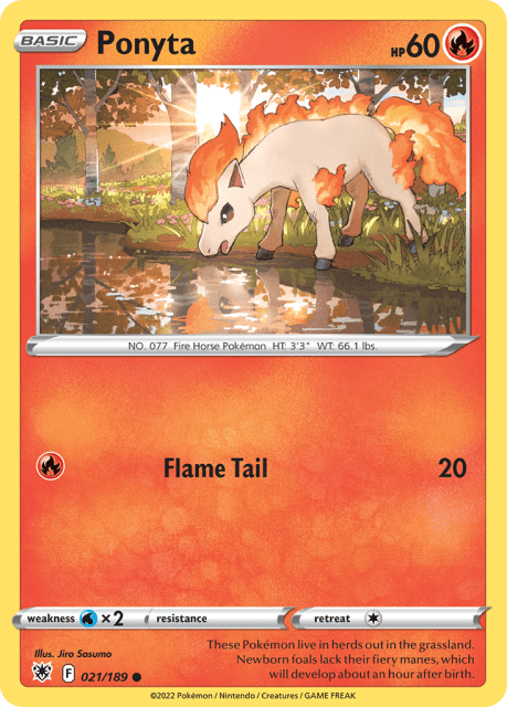 Ponyta (Reverse Holofoil) (21) — Astral Radiance