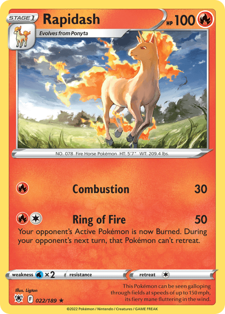 Rapidash (Reverse Holofoil) (22) — Astral Radiance